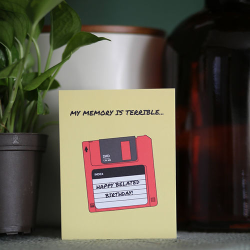 Floppy Disk Greeting Card