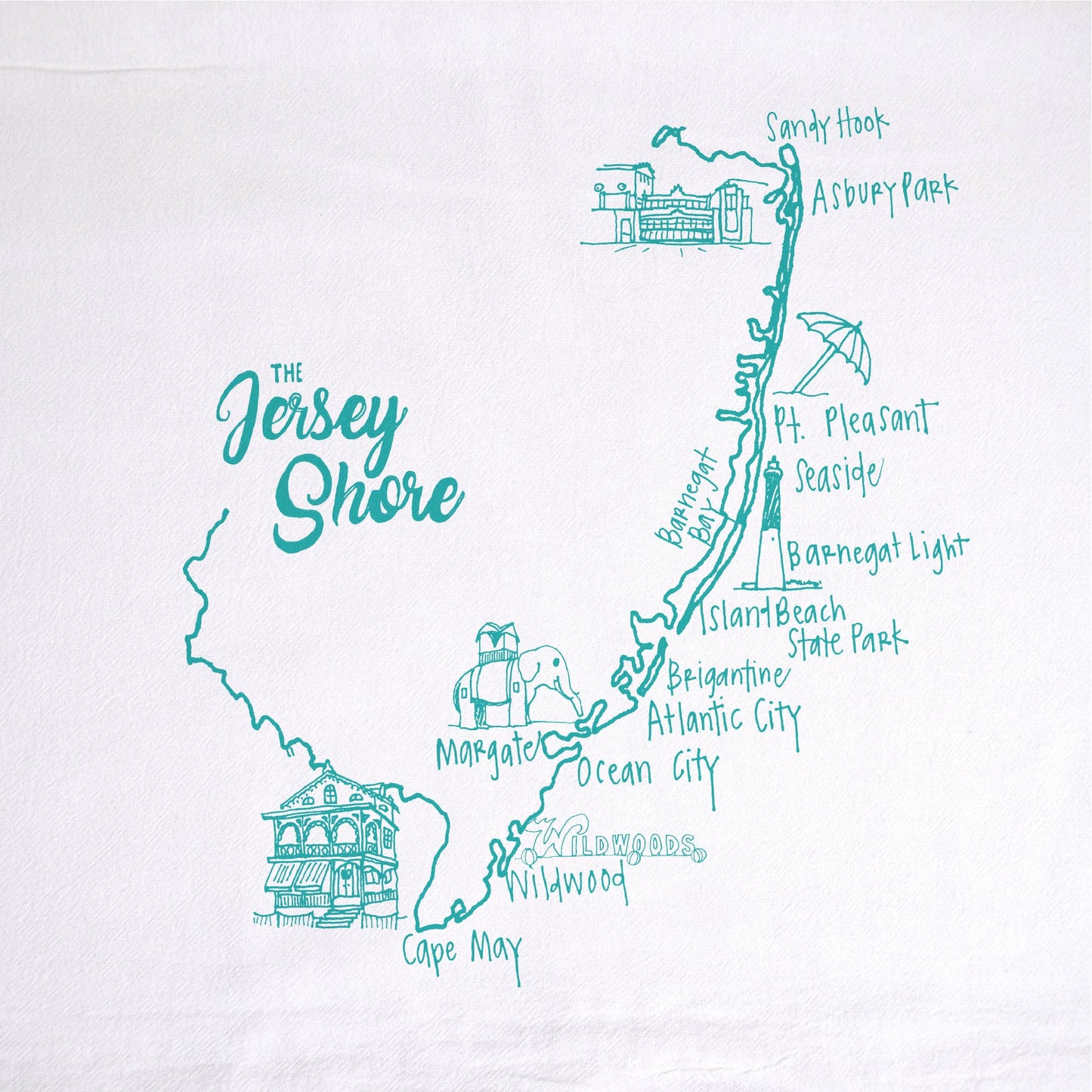 Jersey Shore Tea Towel