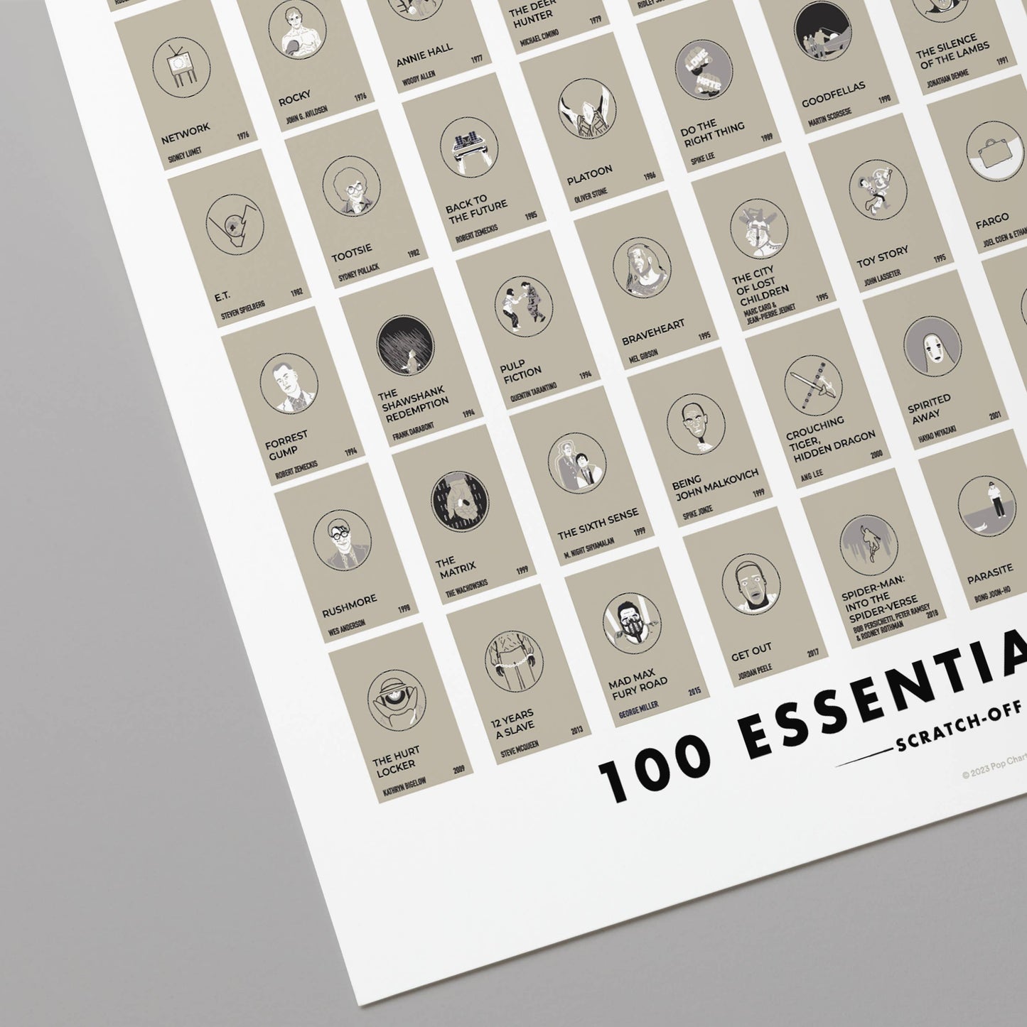 100 Essential Films Scratch-off Chart (12x16)