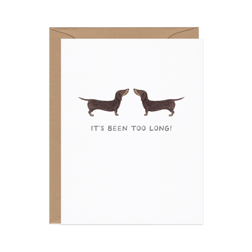 Too Long Dachshund Greeting Card