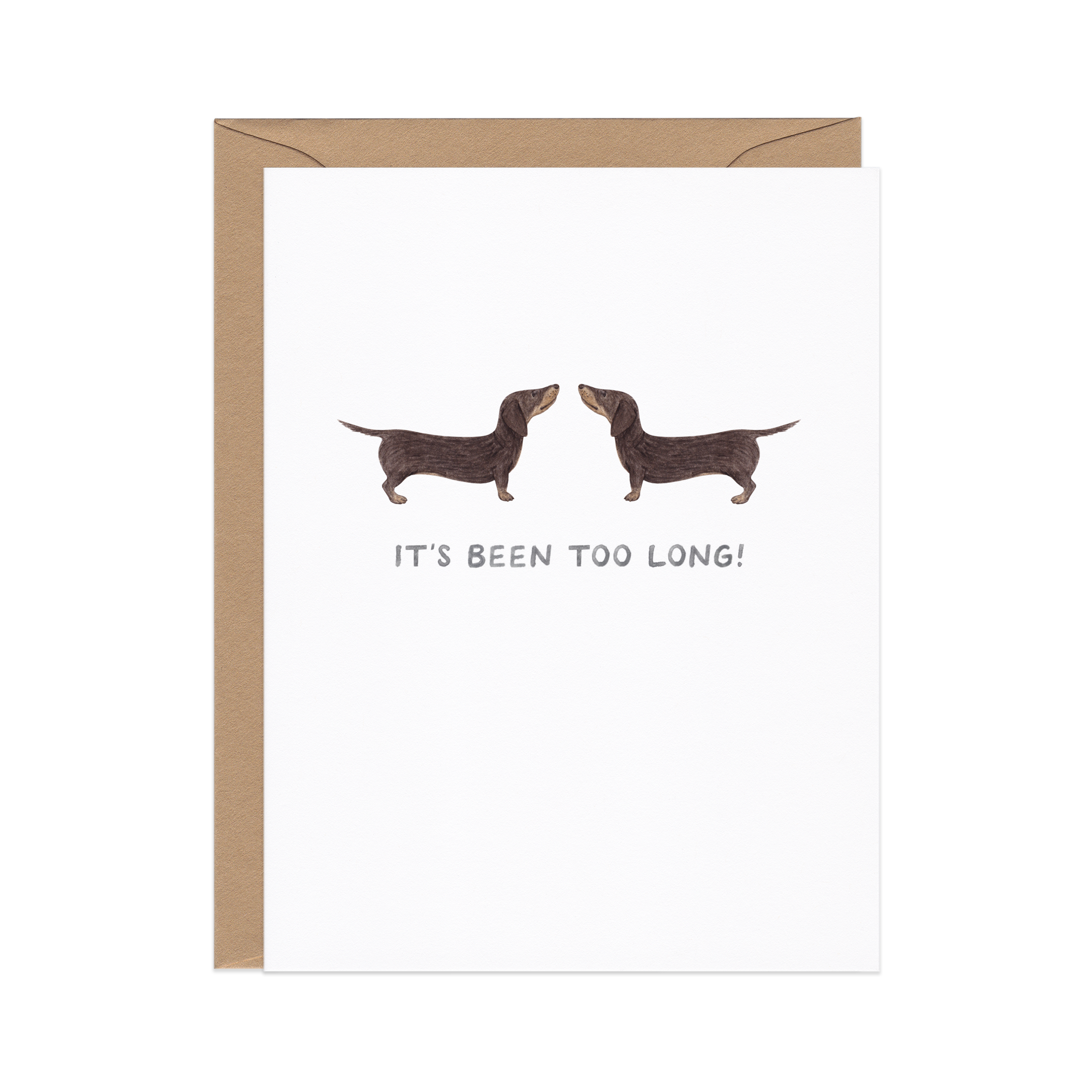 Too Long Dachshund Greeting Card