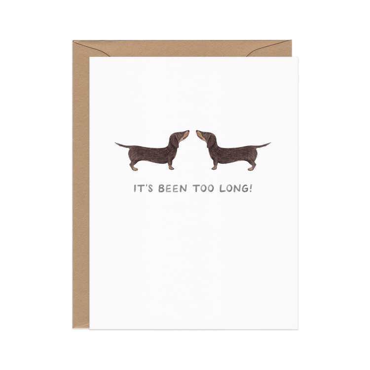 Too Long Dachshund Greeting Card