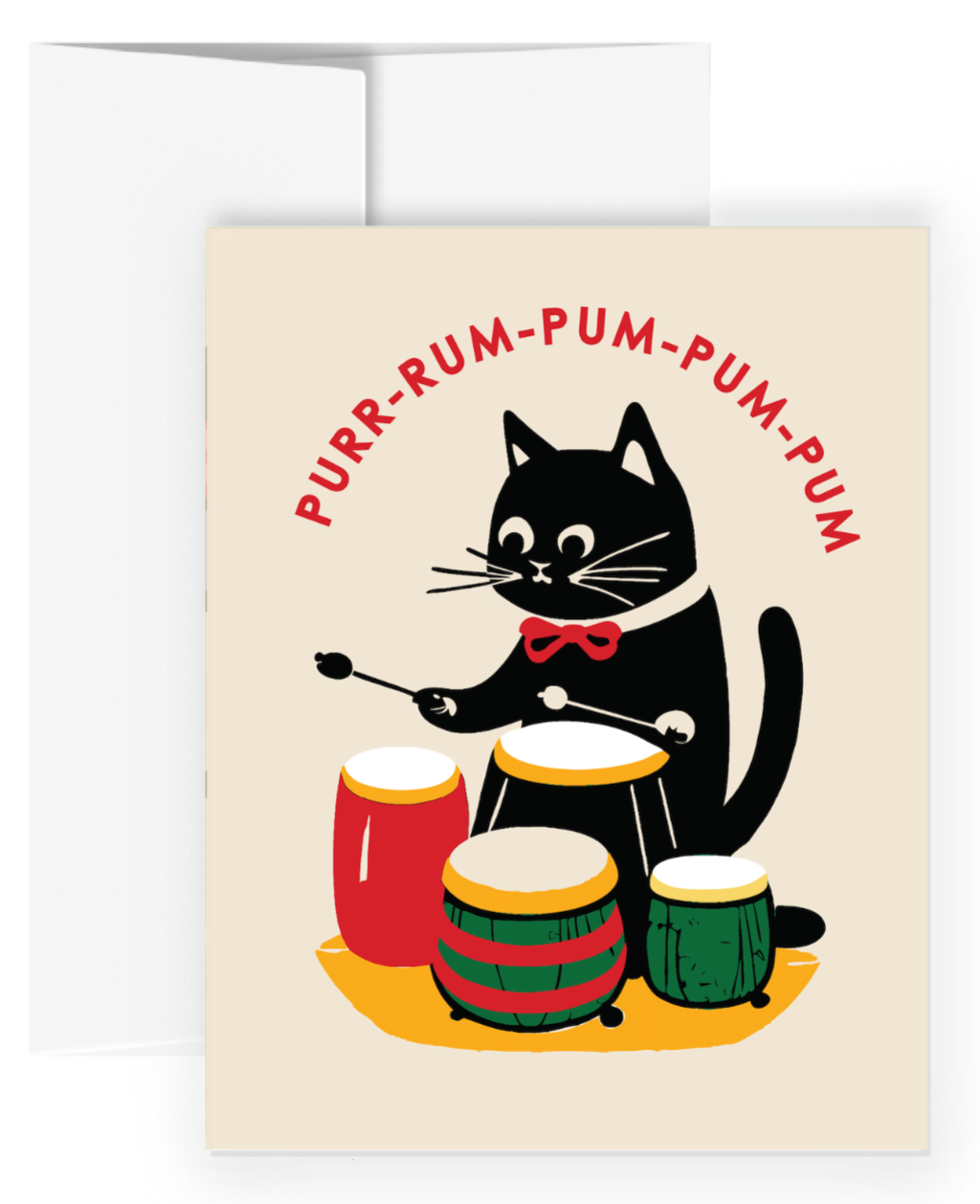 Holiday Card -Little Drummer Cat