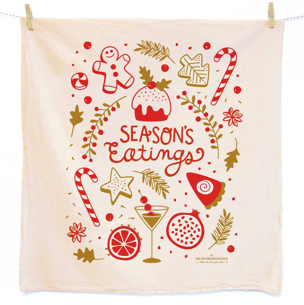 Season's Eatings Holiday Tea Towel