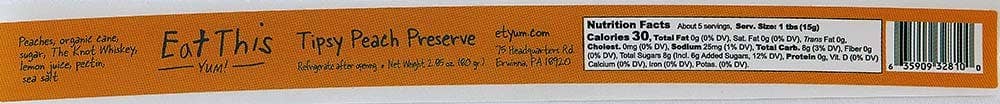 Tipsy Peach Preserve : 7 OZ