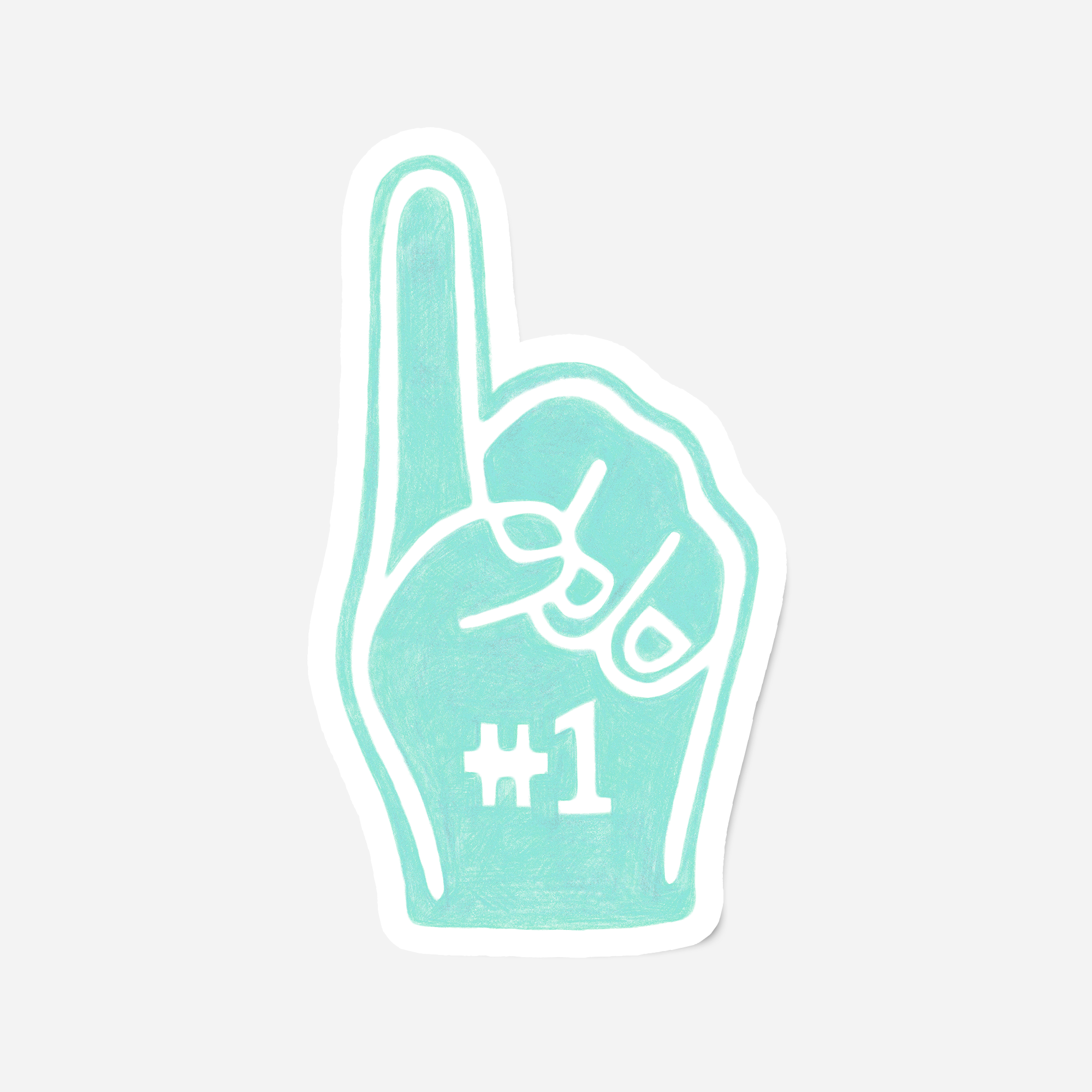 Foam Finger Sticker