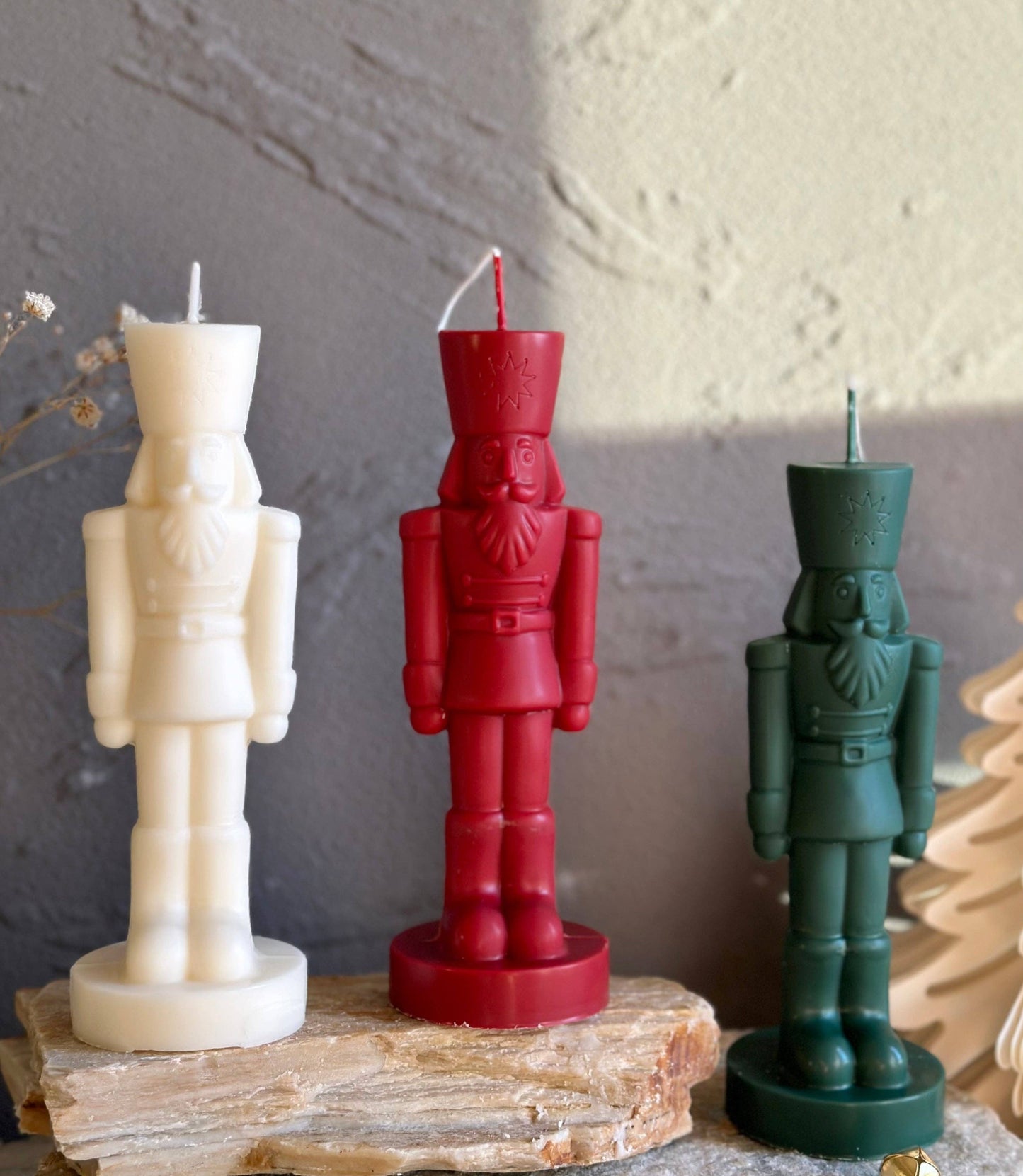 Nutcracker Candle: Red / Fraser Fir