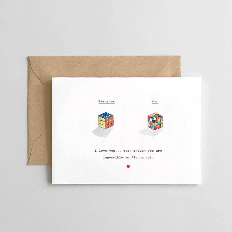 You Are Impossible Rubix Cube Card