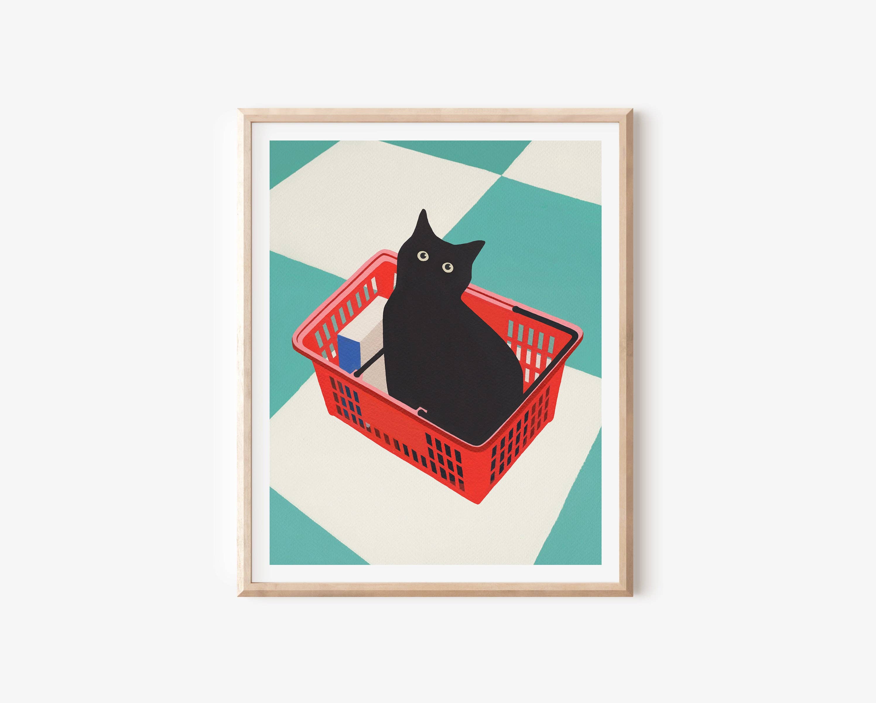 Black Cat Art Print: 11x14 Inches