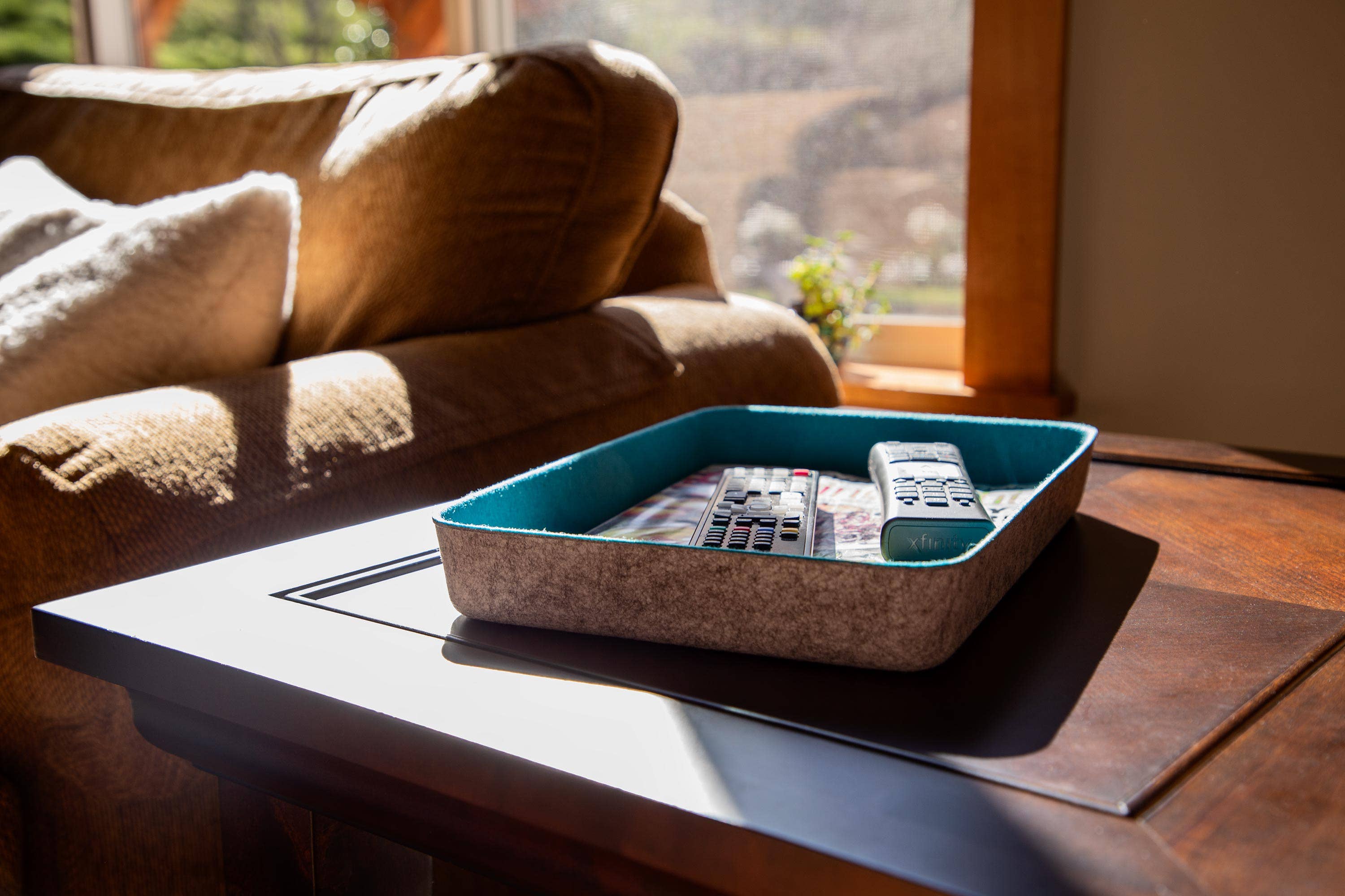 felt·like·it!™ paper tray tapered storage bins: Blue