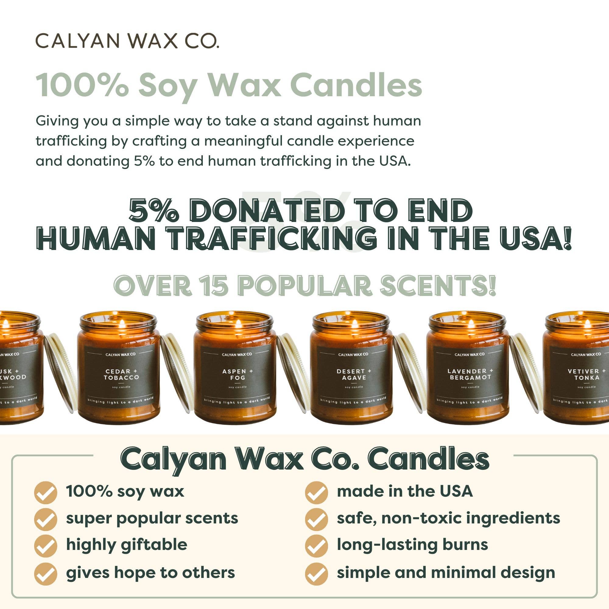 Musk + Teakwood - Amber Jar Soy Candle