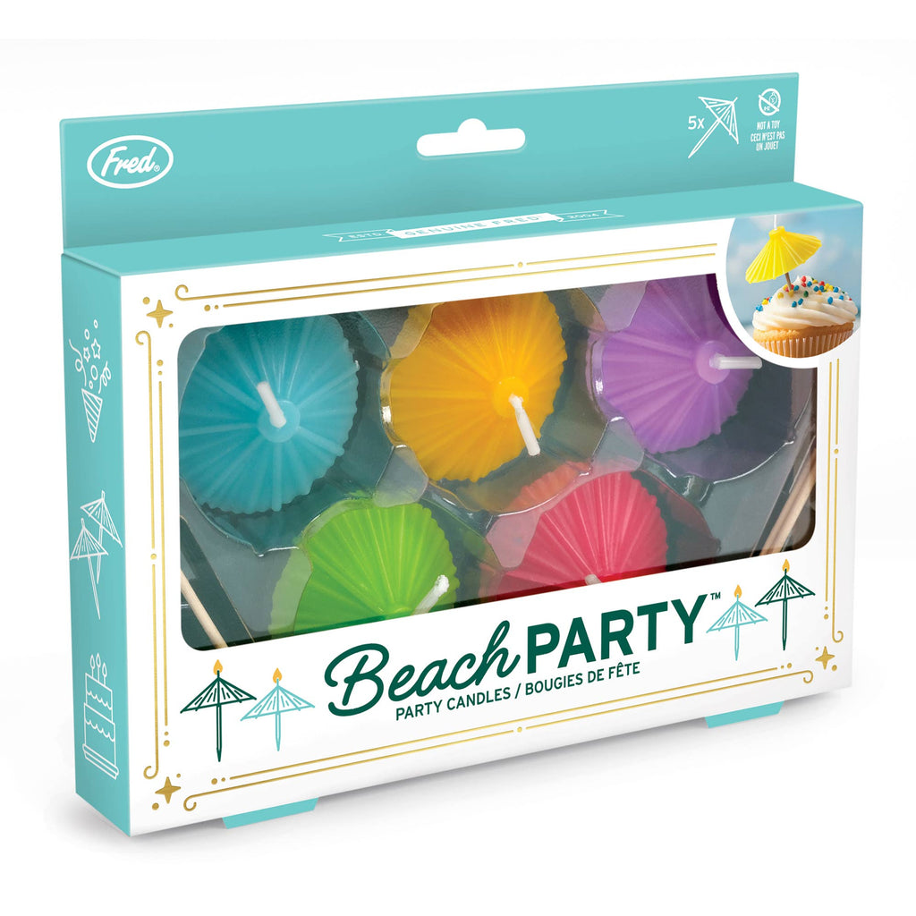 BEACH PARTY Umbrella Candles - Set of 5