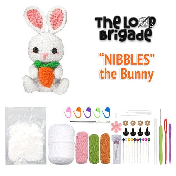 The LOOP Brigade DIY Crochet Kit - Nibbles the Bunny