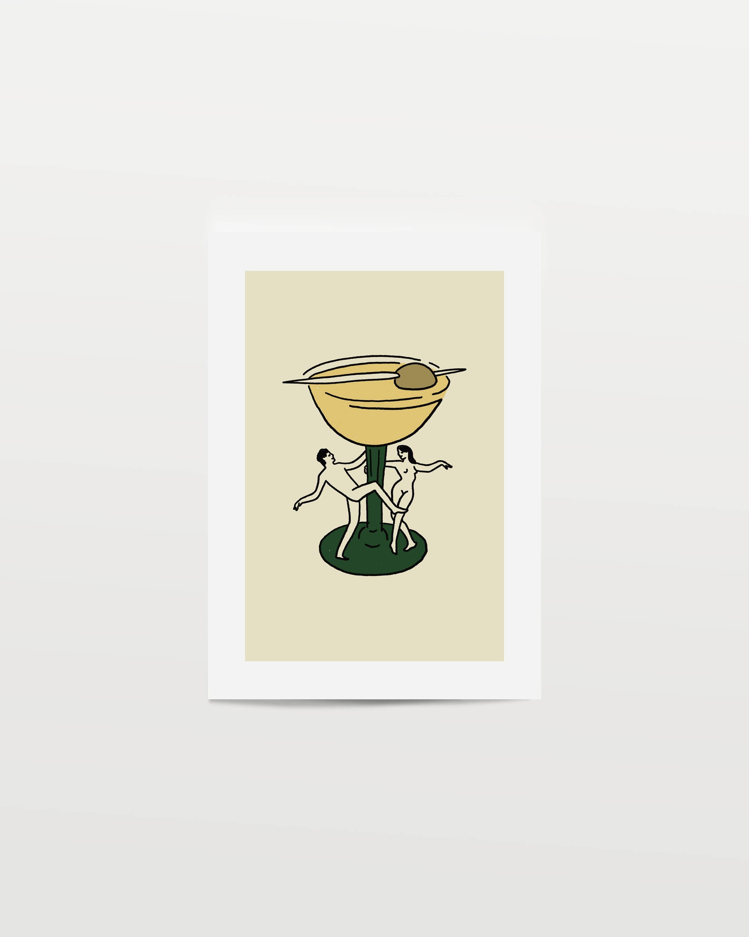 Vintage Martini Wall Art Print Retro Vintage Bar Home Decor: 5x7