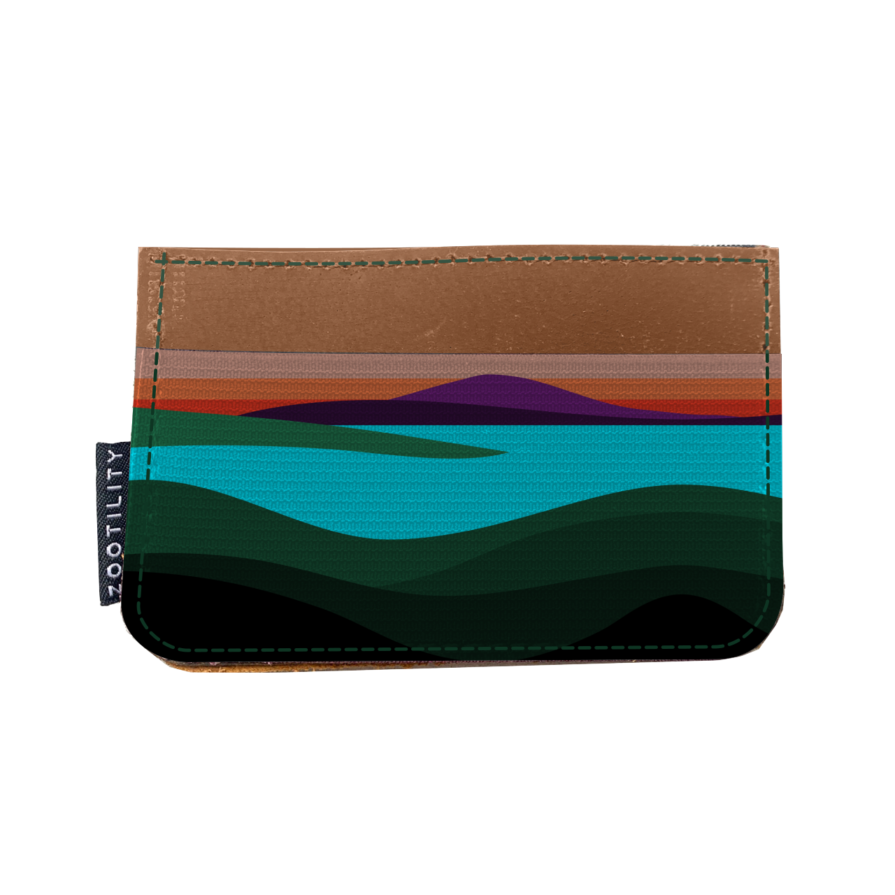 Card Holder Wallet - Prints: No. 51 (Peach Lake)