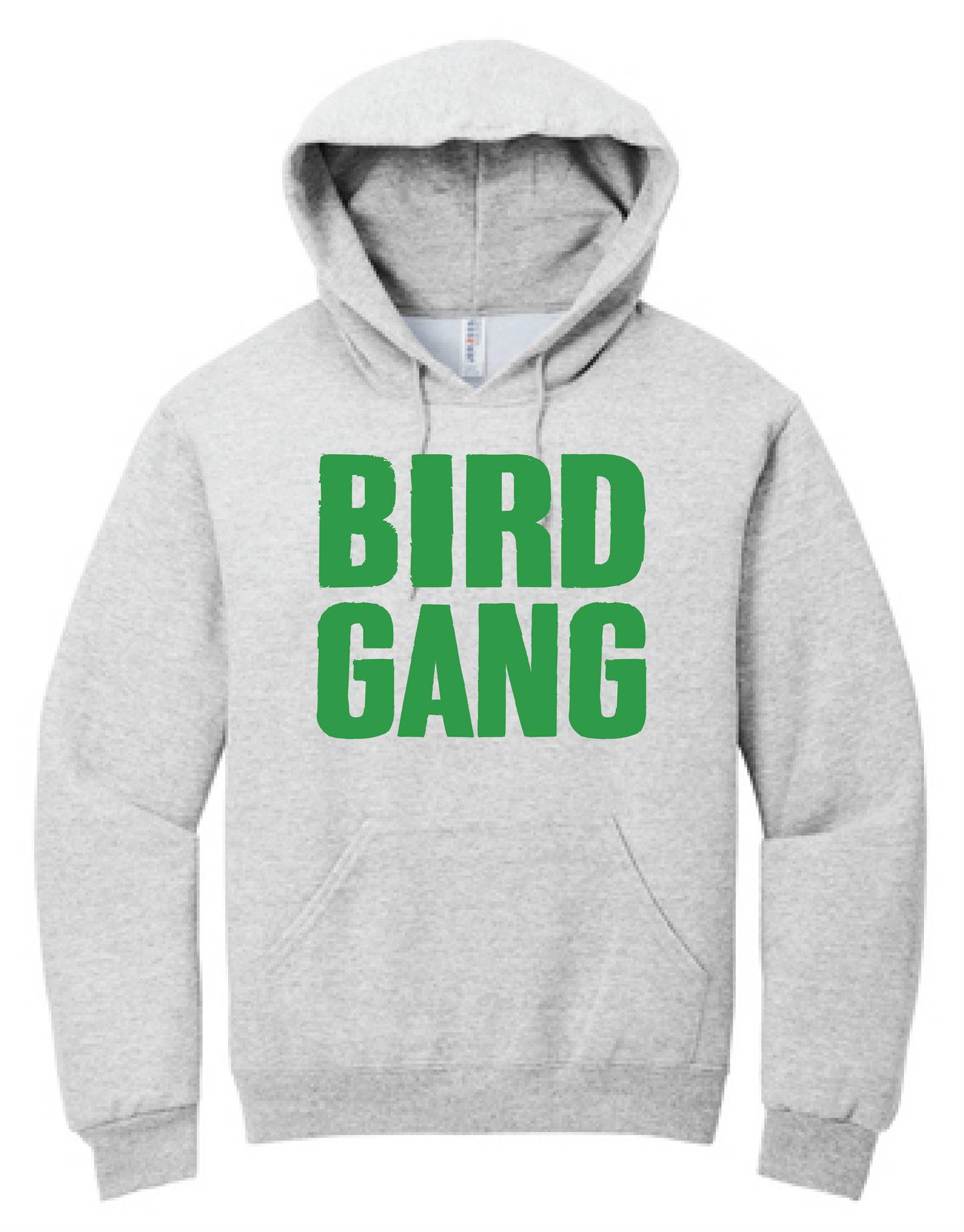 Bird Gang Hoodie: Heather Kelly Green / XL