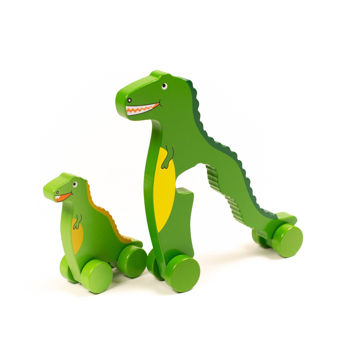 T Rex Dino Big & Little Wooden Roller