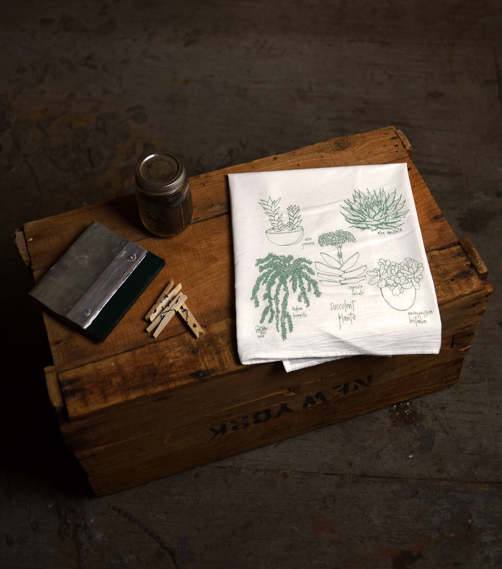 succulent towel Succulents Tea Towel