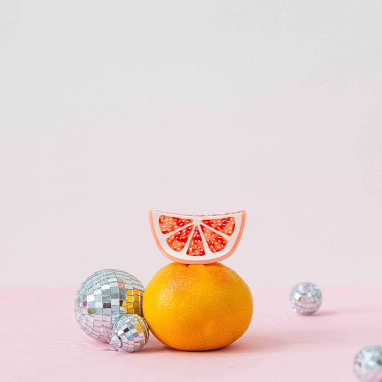 Large Grapefruit Slice Hair Claw Clip