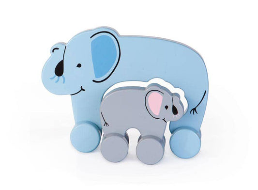 Elephant Big & Little Wooden Roller