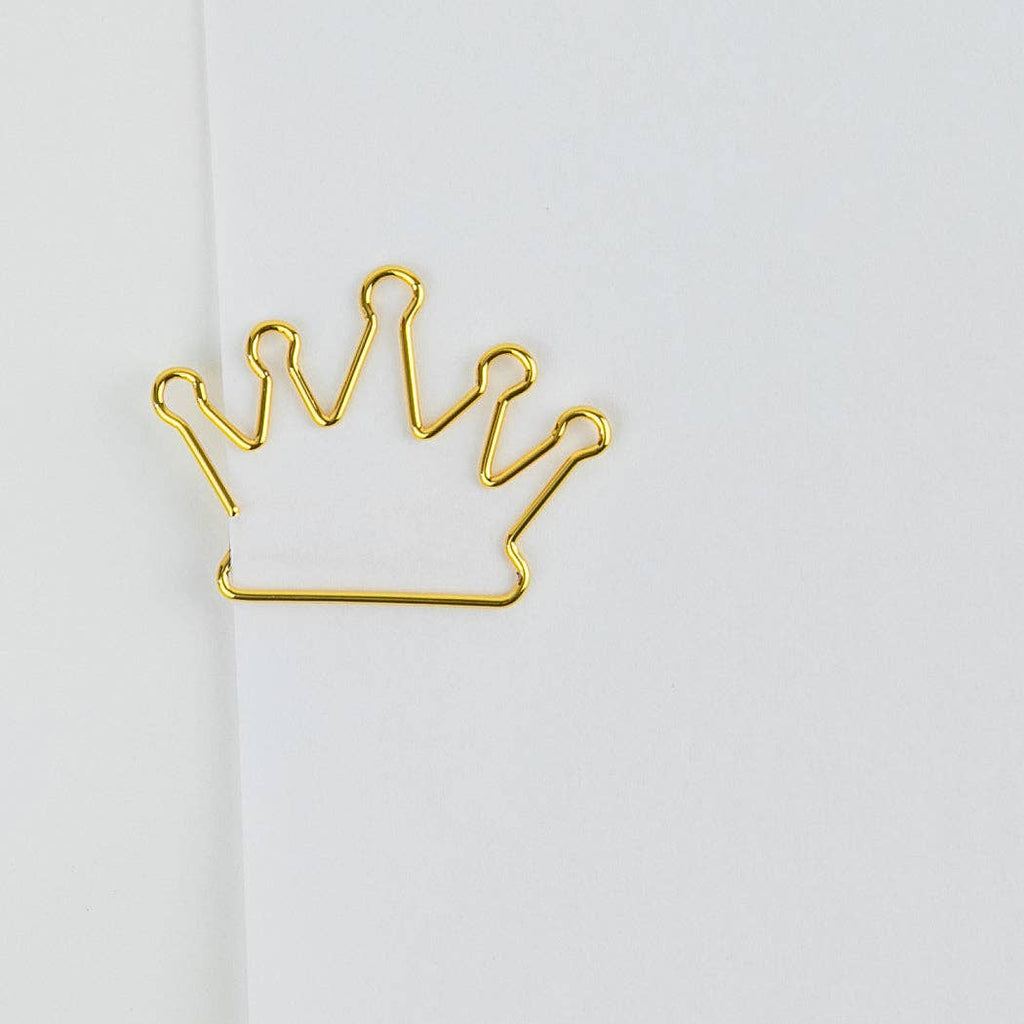 Crown Gold Plated Paper Clips - Pack of 25