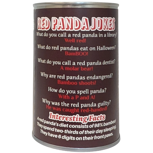 Canned Red Panda | Stuffed Animal Zoo Plush w/ Jokes