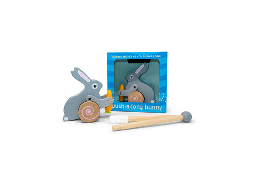 Bunny roll-along push toy