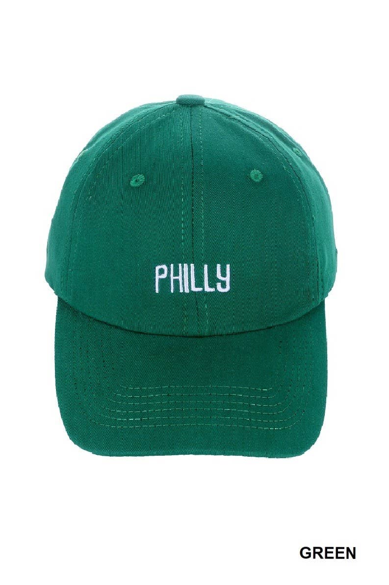 Vintage Green Philly Embroidered Baseball Cap