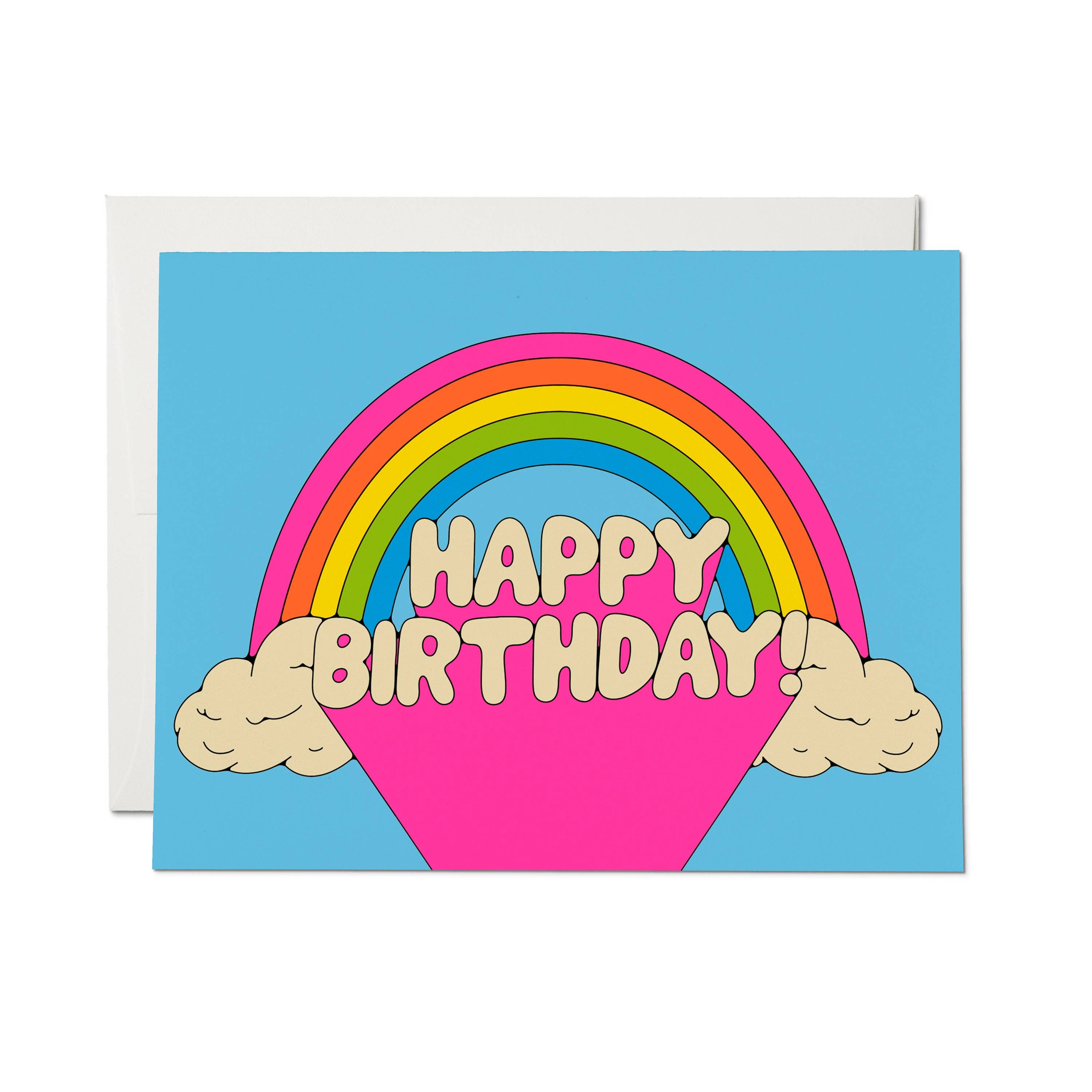 All Over Rainbows greeting card: Single
