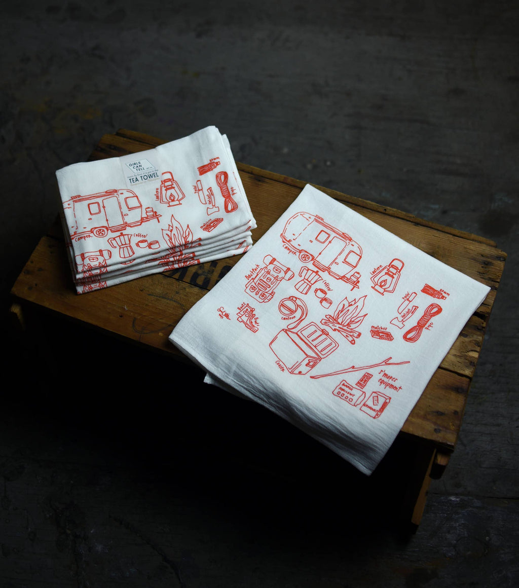 Camping Tea Towel