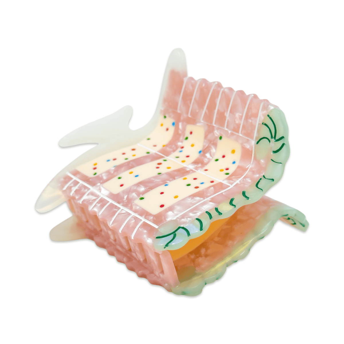Large Confetti Cake Hair Claw Clip