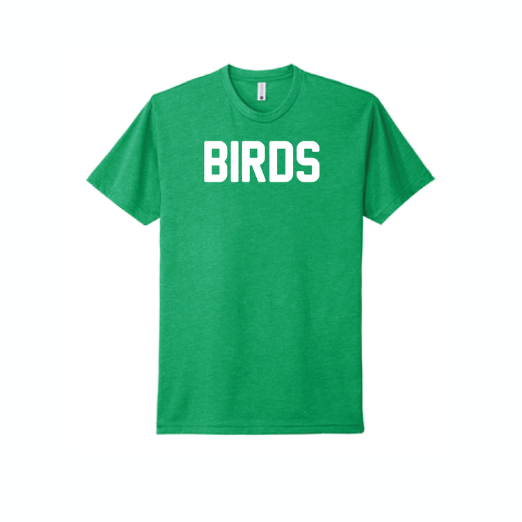 BIRDS Adult Unisex T-Shirts: Kelly Green / Large