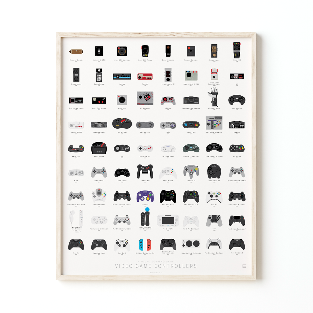 Video Game Controller Compendium (16x20)