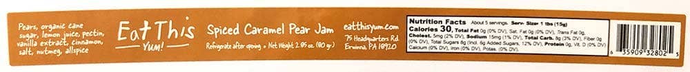 Spiced Caramel Pear Preserve : 7 OZ