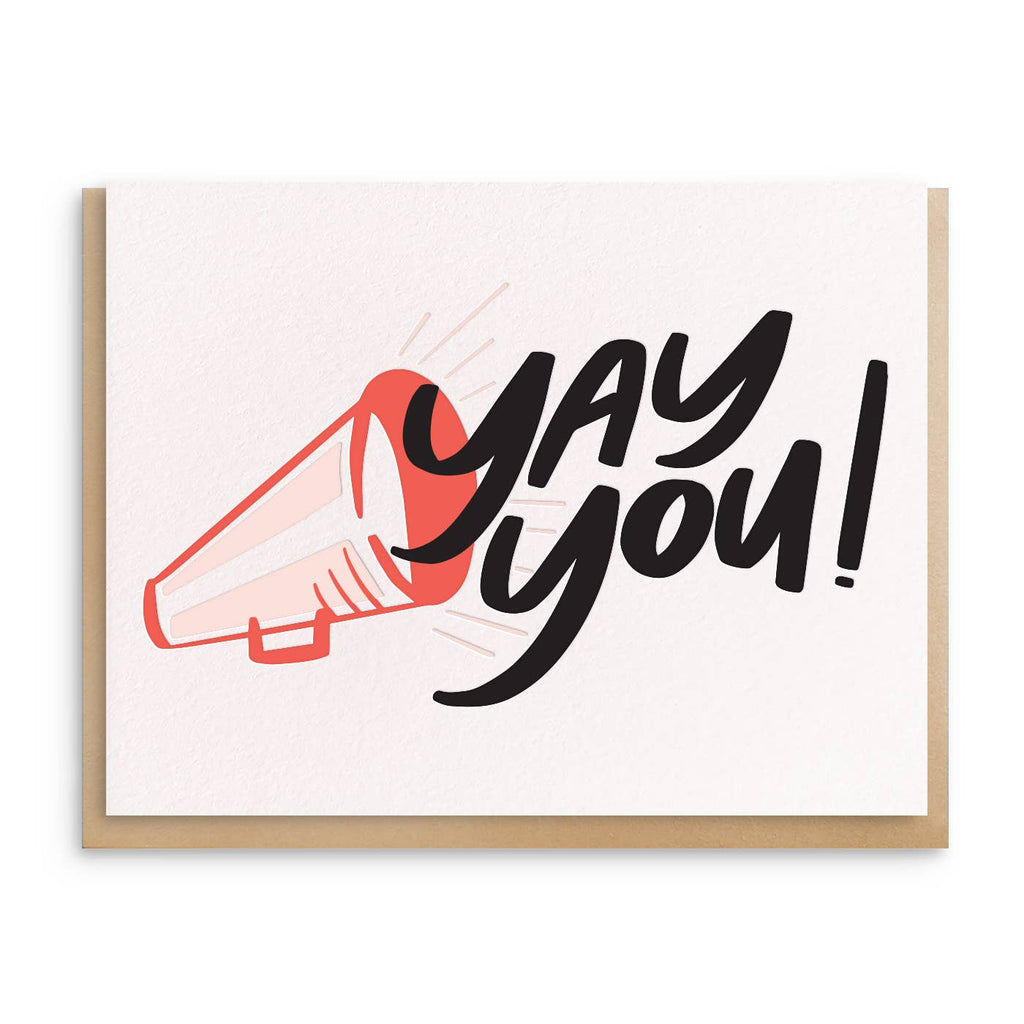 Yay You - Letterpress Congratulations Card