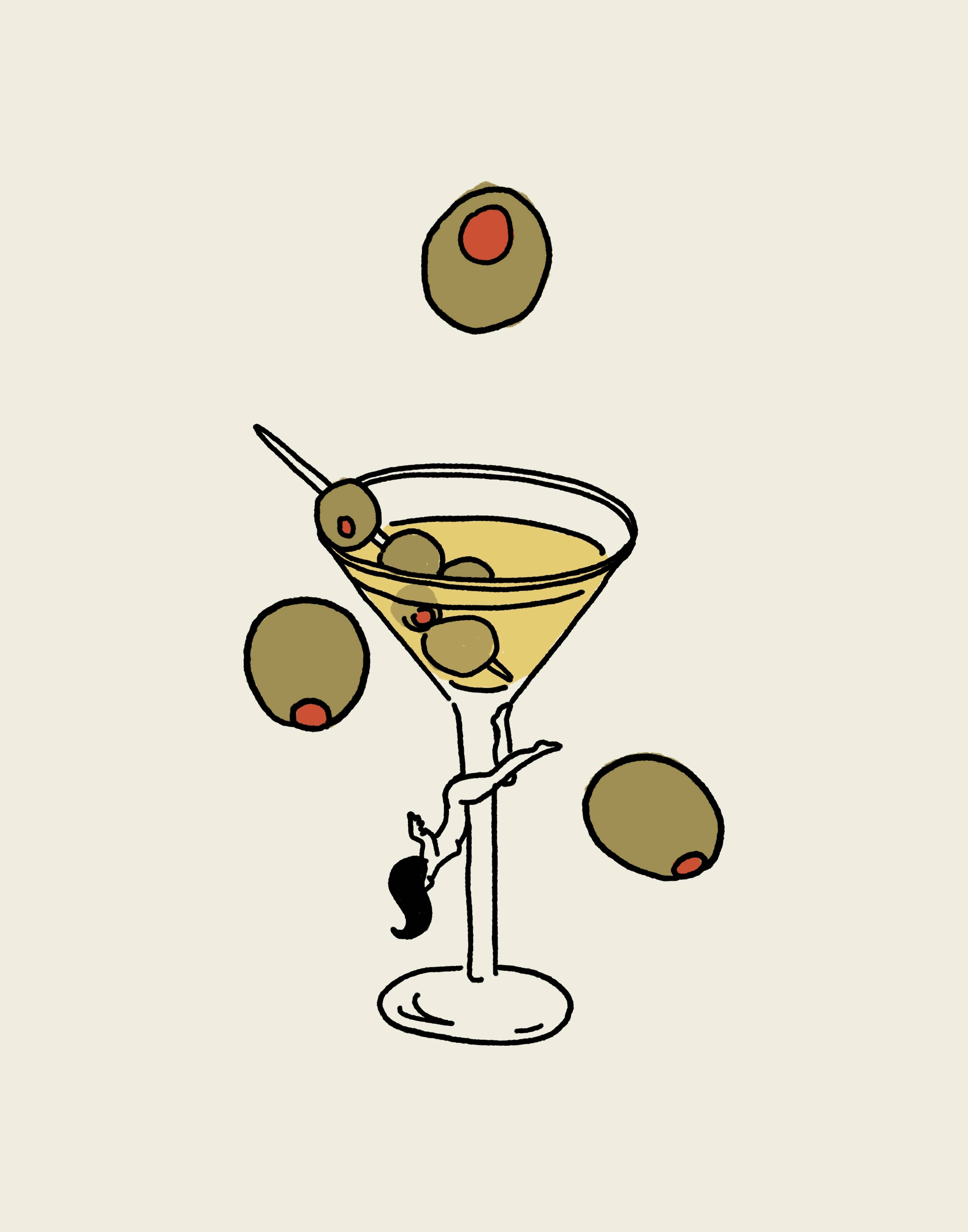 "Dirty Martini" Wall Art: 8x10