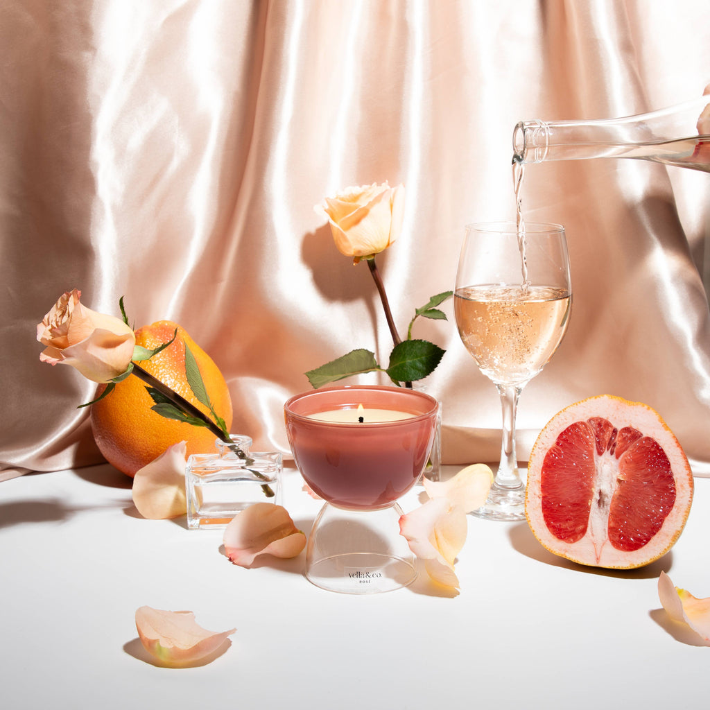 Rosé – Wine-Inspired Soy Candle in Reusable Glass