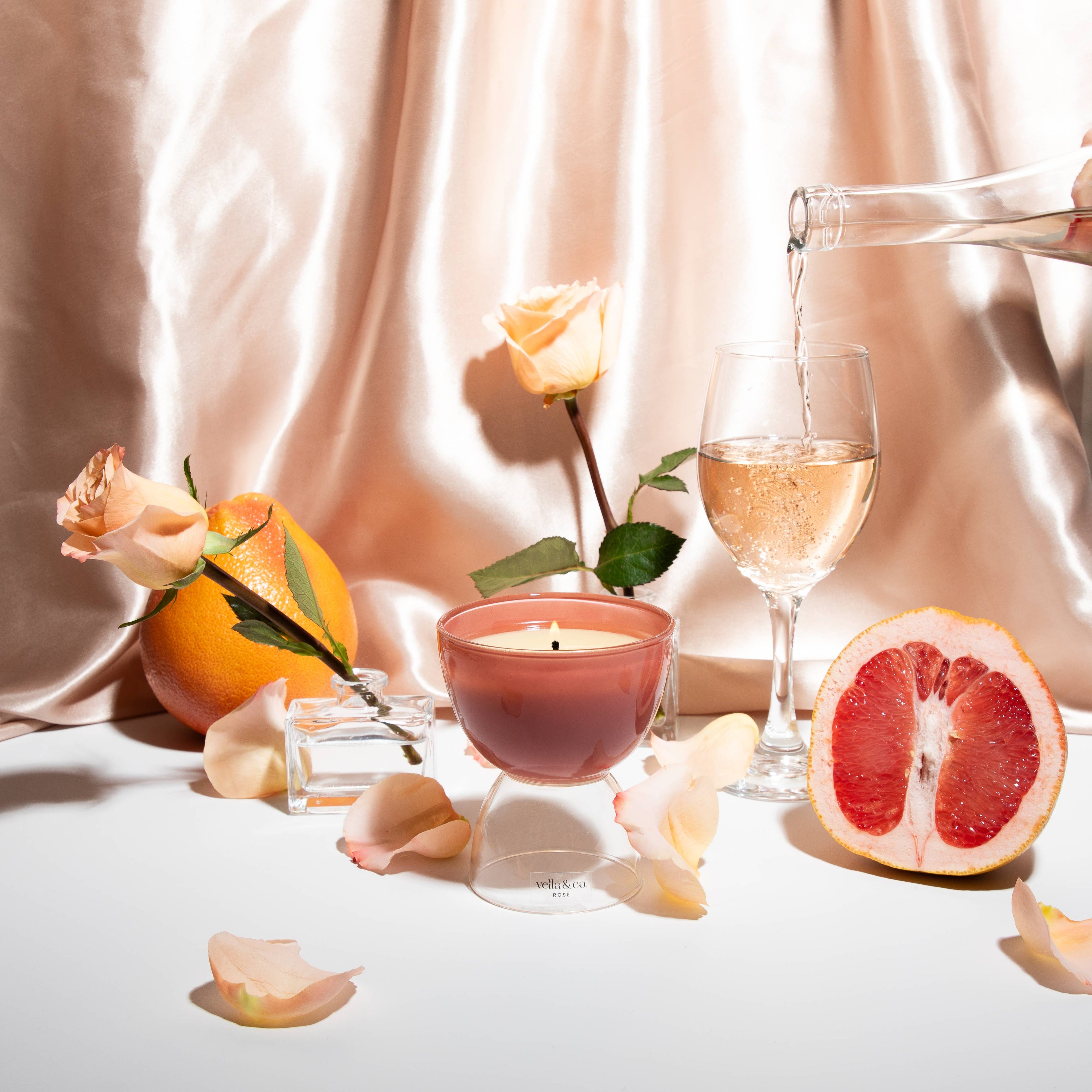 Rosé – Wine-Inspired Soy Candle in Reusable Glass