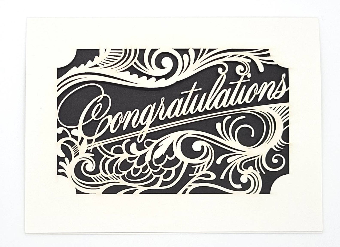 Congratulations Filigree Greeting Card