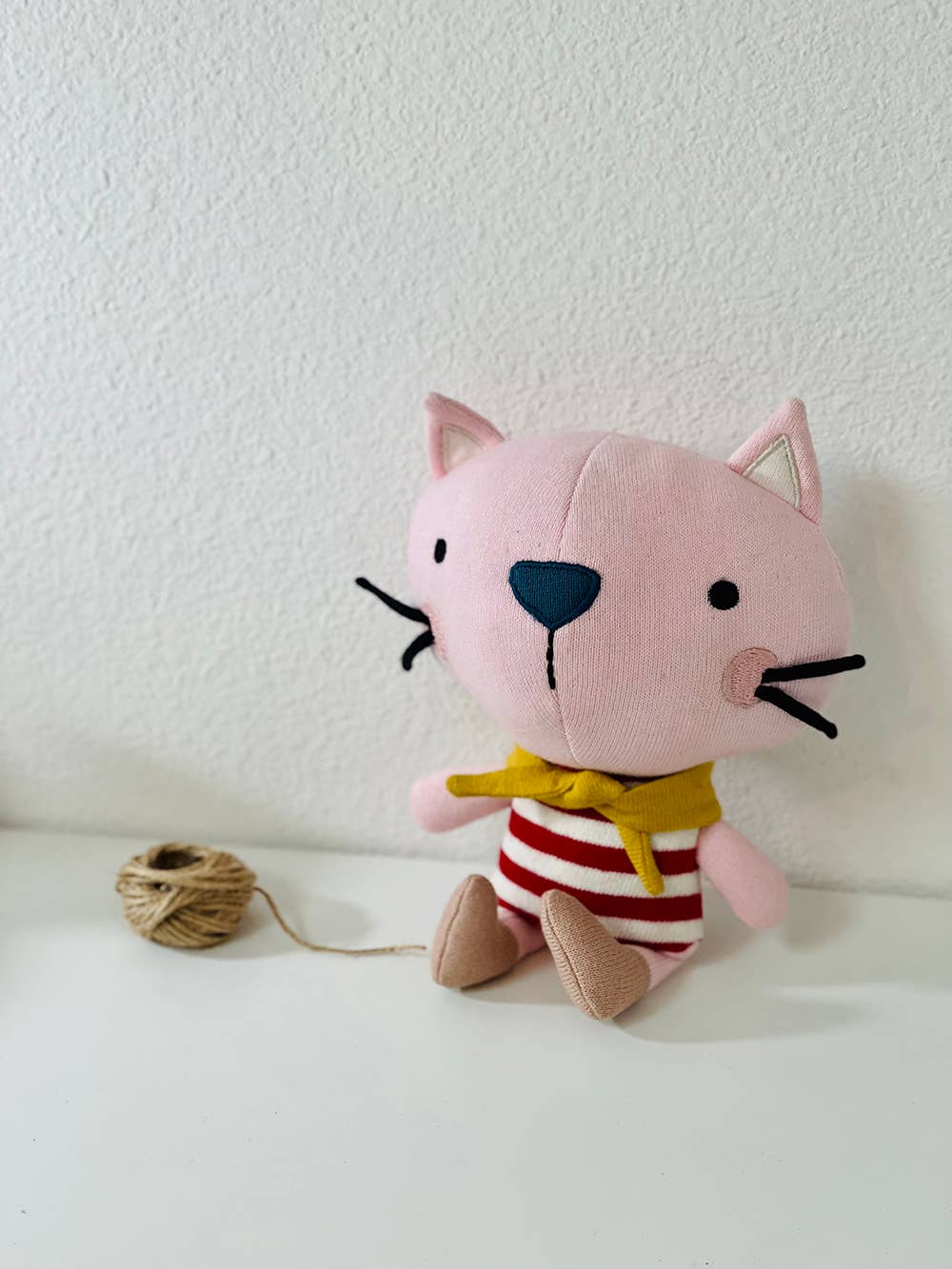 Remi Cat Organic Cotton Stuffed Animal Baby Kid Toy: Pink