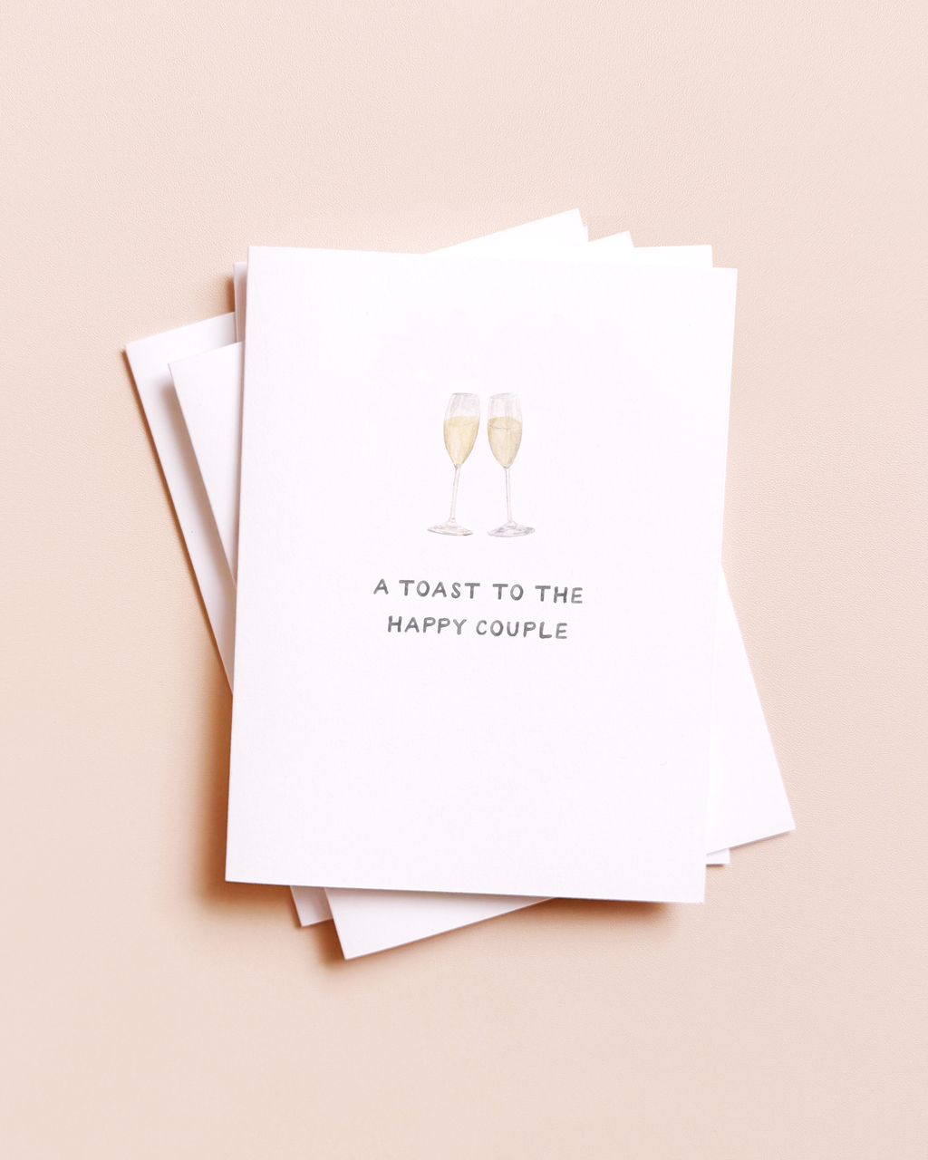 Champagne Toast Wedding Card