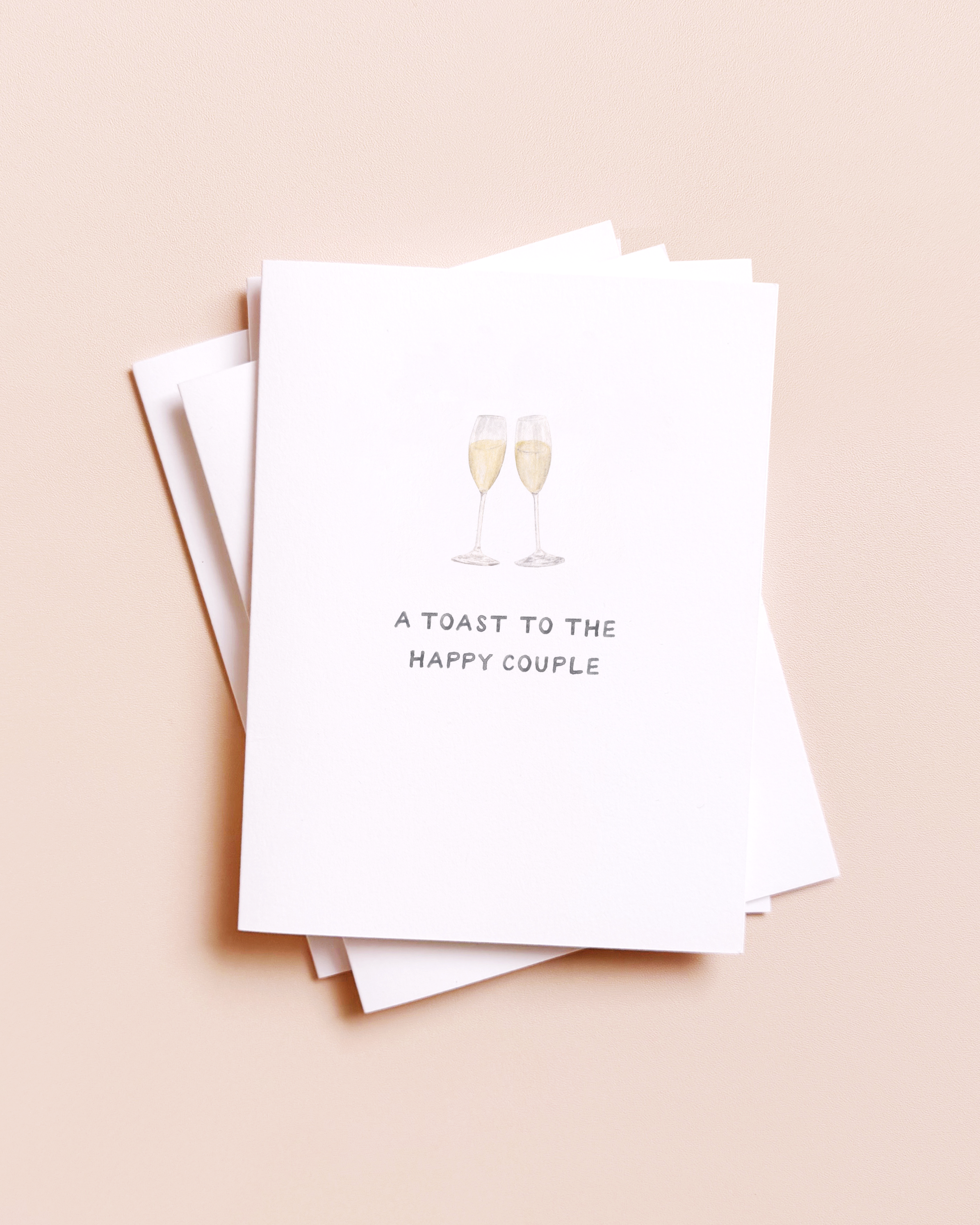 Champagne Toast Wedding Card