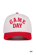 Embroidered 'Game Day' Cap: Red
