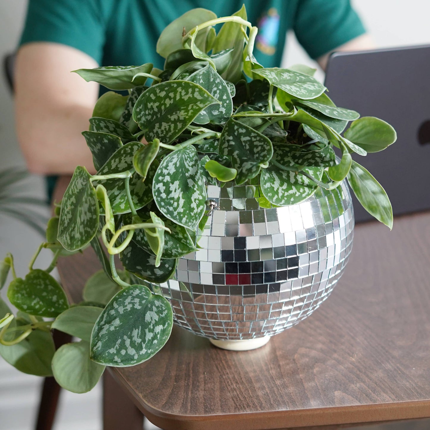 Disco Ball Hanging Planter