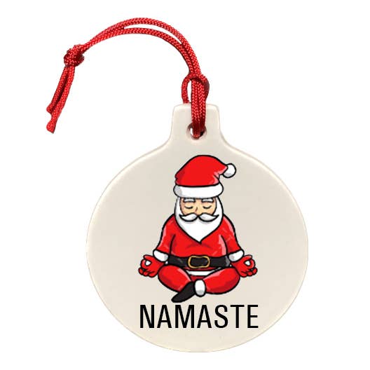 Santa Namaste Ornament