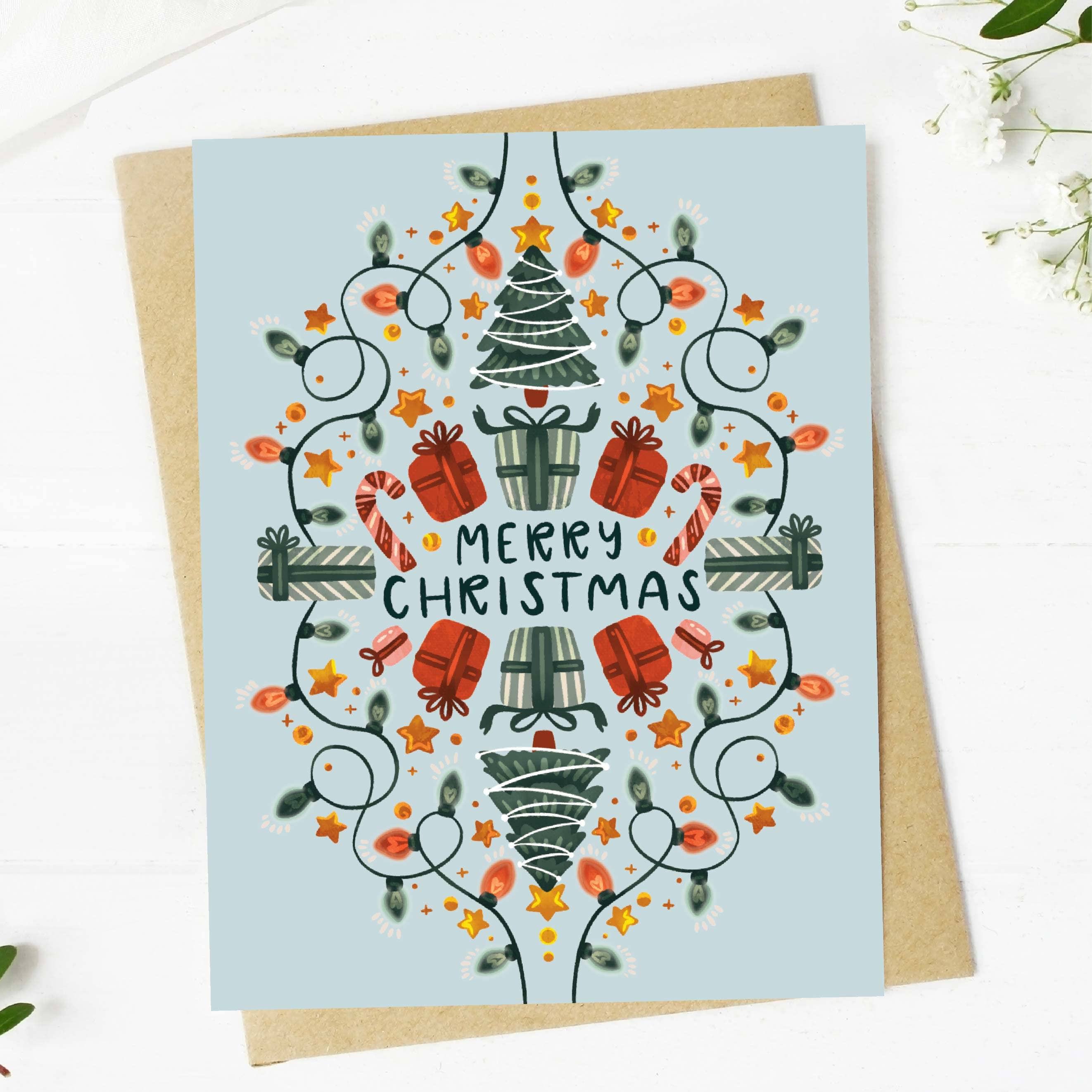 "Merry Christmas" Christmas Decor Greeting Card