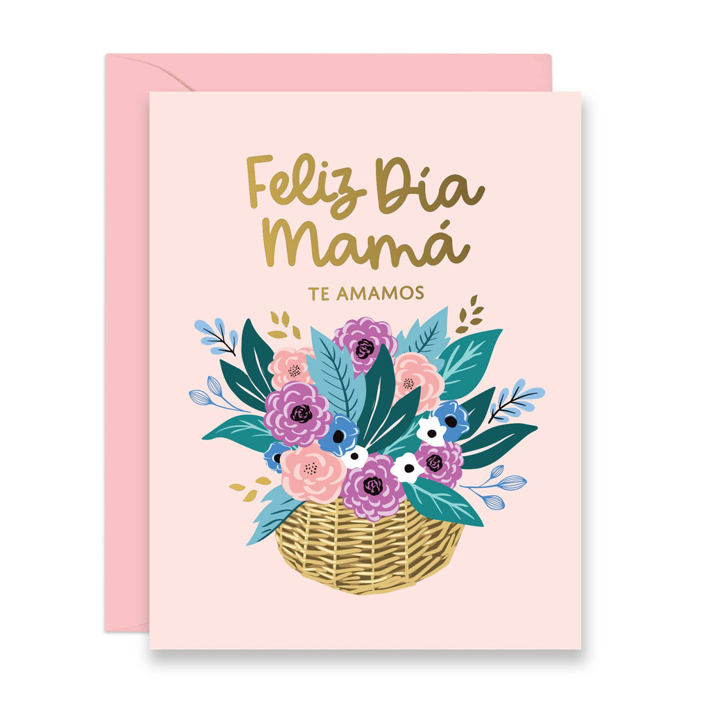 Feliz Día Mamá | Gold Foil Mother's Day card in Spanish