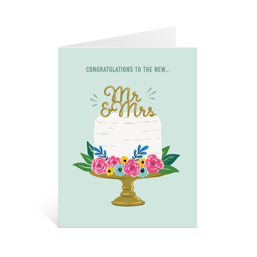 New Mr & Mrs Wedding Congratulations Card
