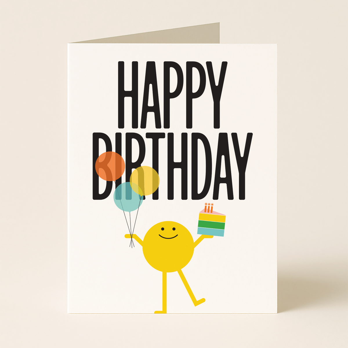Happy Birthday Card – Cute Character Greeting Card