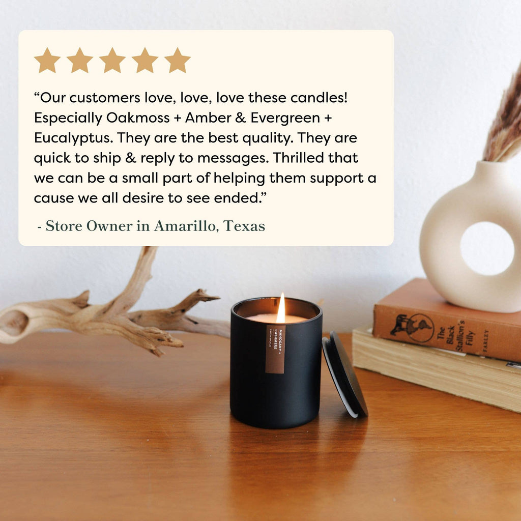 Musk + Teakwood - Matte Black Tumbler Soy Candle